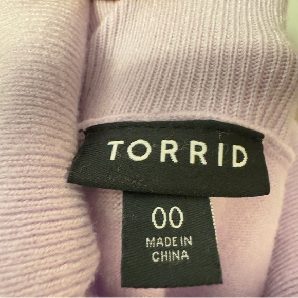 Torrid Everyday Soft Pullover Turtleneck Sweater Lavender Women Size 00 - Picture 8 of 9